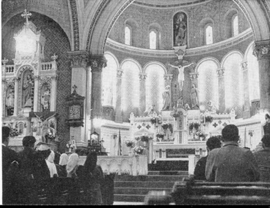 Interior of second church - 1948.jpg